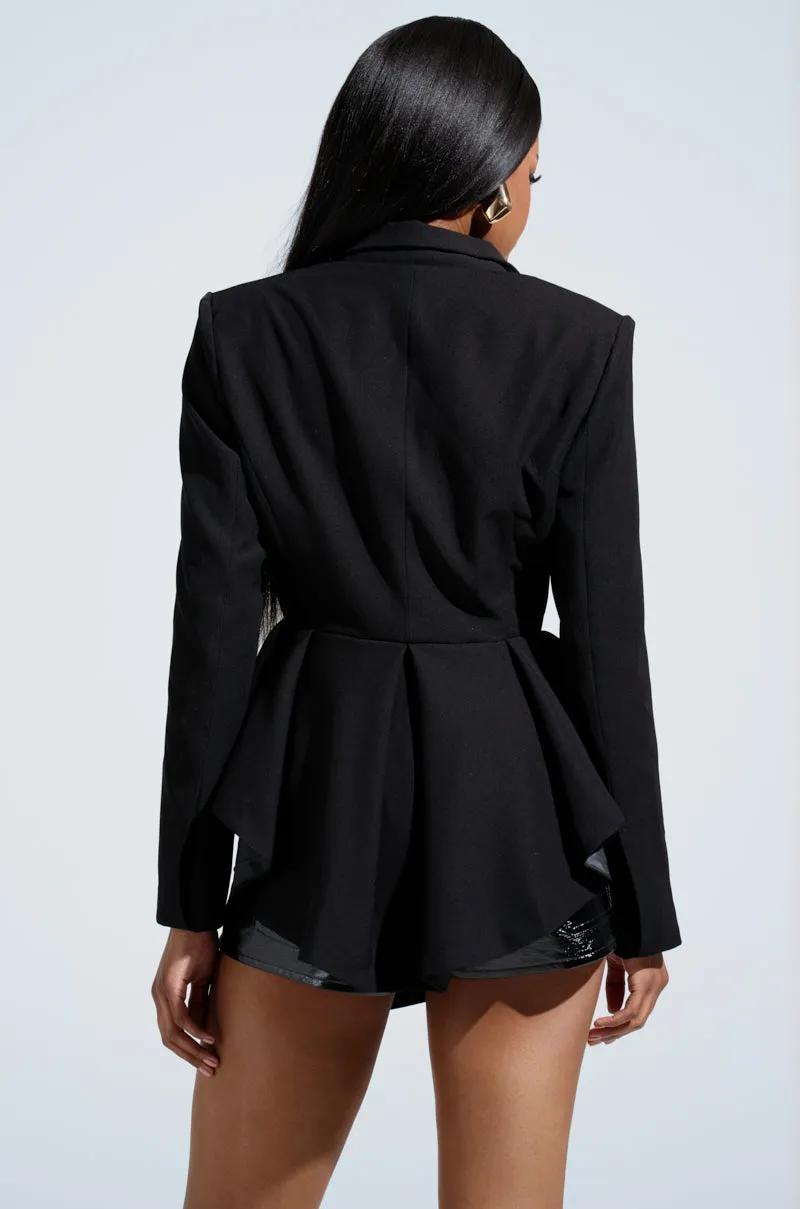 BRIELLE PLEATED BLAZER sold by AKIRA product image thumbnail 4