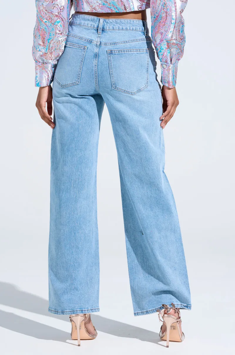 IN YOUR DREAMS RHINESTONE DENIM JEANS sold by AKIRA product image thumbnail 3