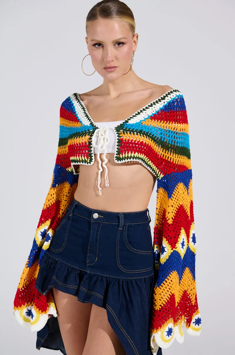 WARM DAYS CROCHET TOP sold by AKIRA product image thumbnail 4