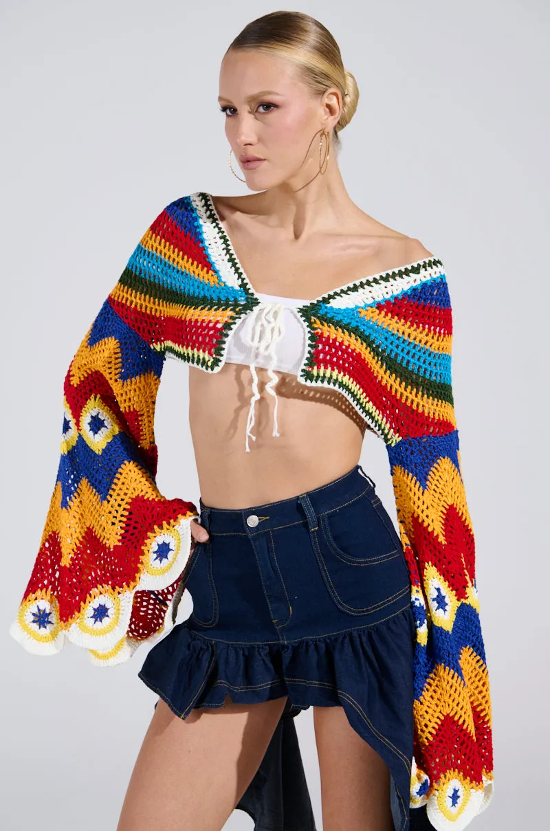 WARM DAYS CROCHET TOP sold by AKIRA product image thumbnail 3