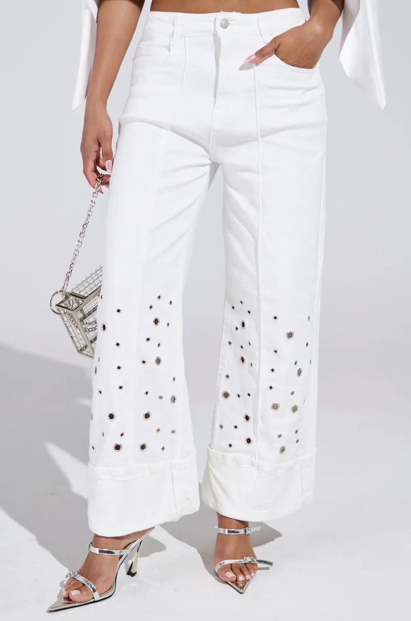 JULIA CROPPED WIDE LEG JEANS sold by AKIRA product image thumbnail 2