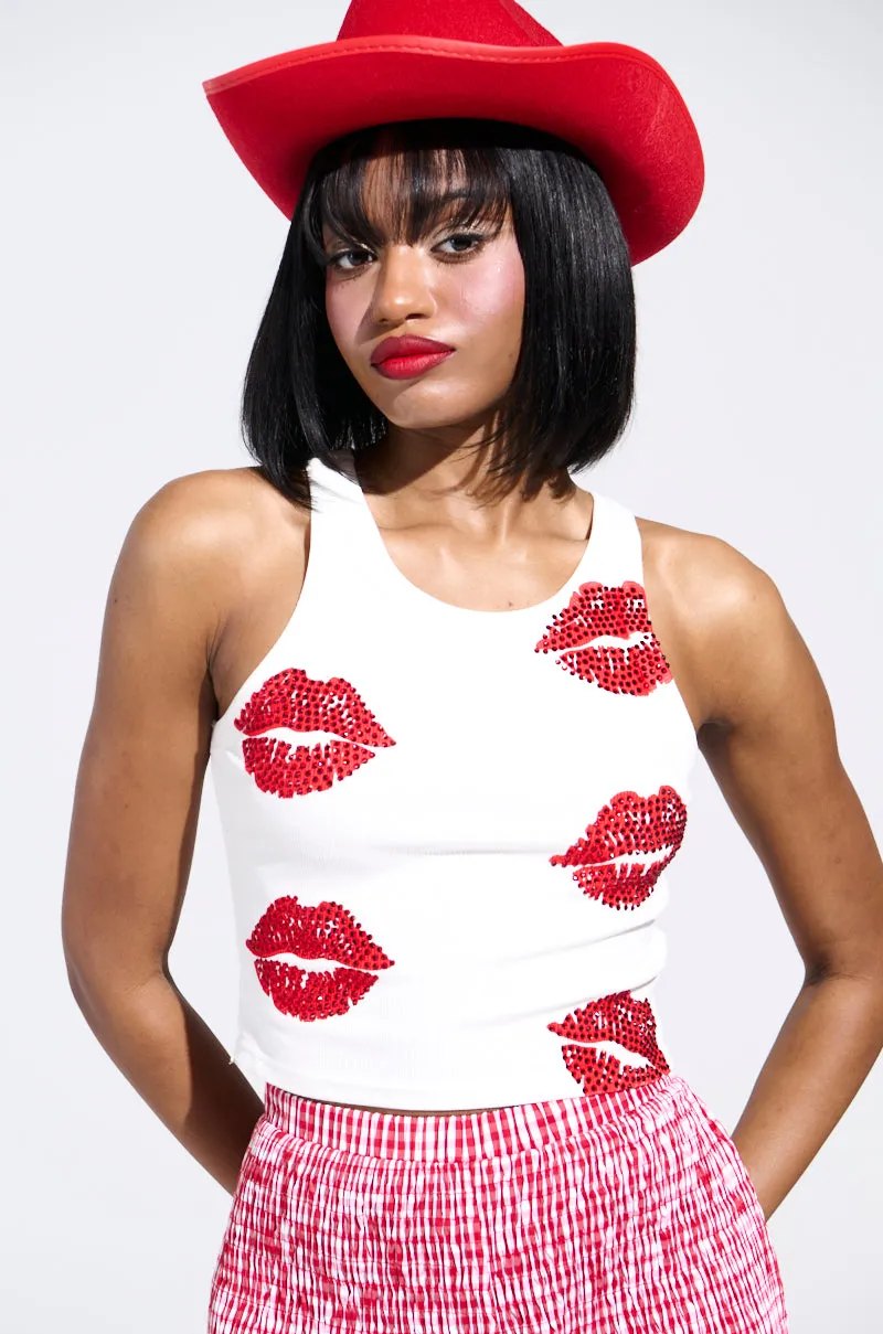 KISSY FACE TANK TOP sold by AKIRA product image thumbnail 4
