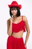 OH SO FRINGE TOP IN RED sold by AKIRA