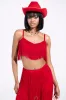OH SO FRINGE TOP IN RED sold by AKIRA