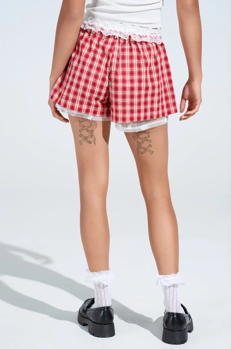 CUTE AS CAN BE PLAID SHORT sold by AKIRA product image thumbnail 5