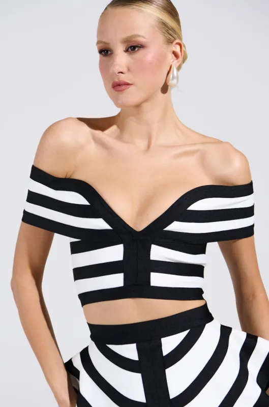 WAITING FOR YOU STRIPE BLOUSE sold by AKIRA