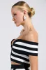 WAITING FOR YOU STRIPE BLOUSE sold by AKIRA