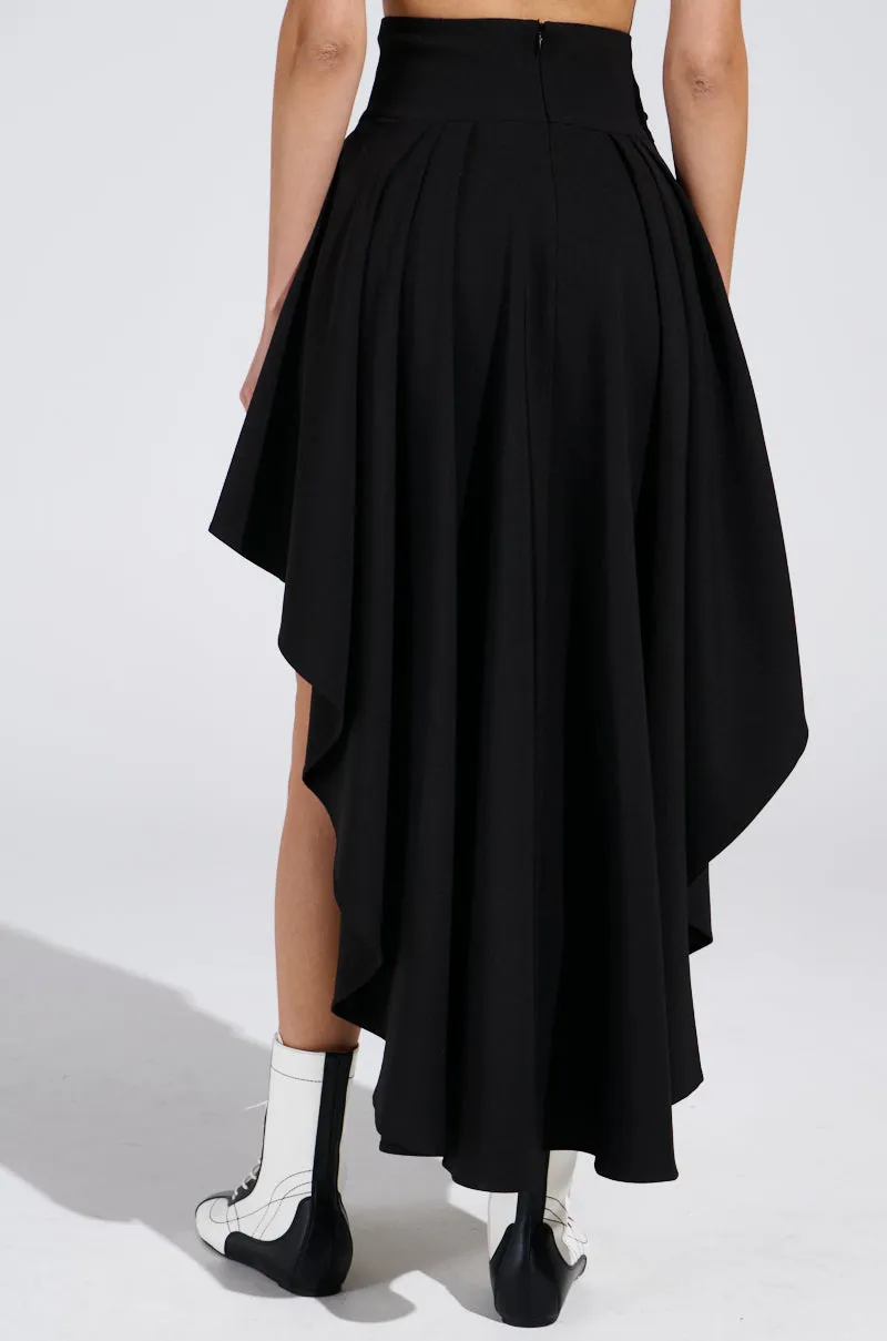 USED TO LOVE YOU SIDE LACE SKIRT IN BLACK sold by AKIRA product image thumbnail 5
