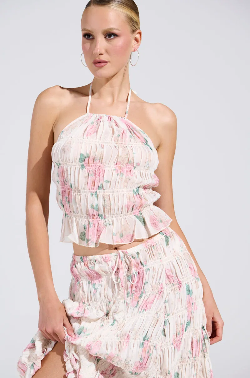 RUBY FLORAL BLOUSE sold by AKIRA