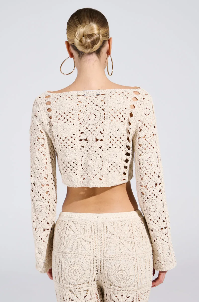 CROCHET KNIT CROP TOP sold by AKIRA product image thumbnail 4
