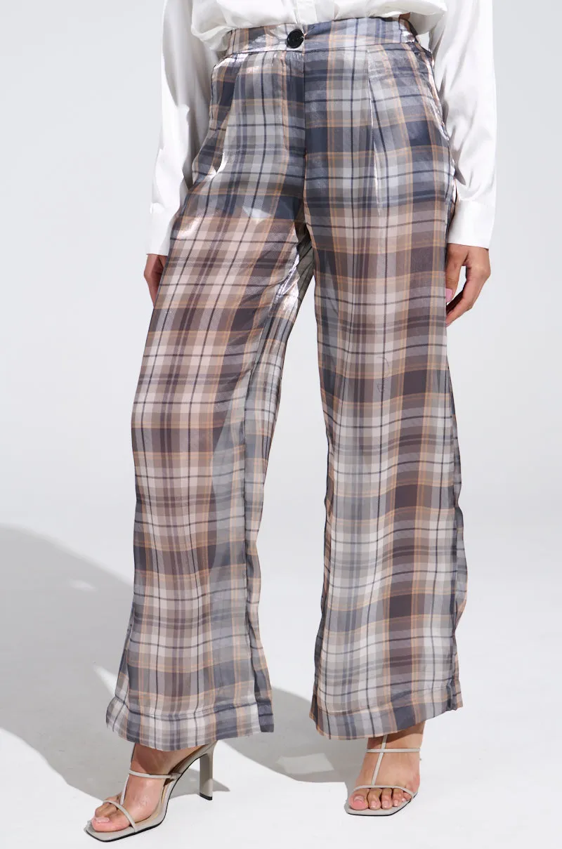 PLAID ABOUT YOU SHEER PANT sold by AKIRA product image thumbnail 2
