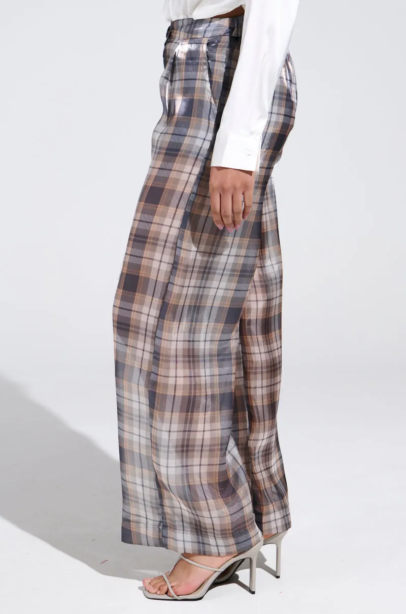 PLAID ABOUT YOU SHEER PANT sold by AKIRA product image thumbnail 4