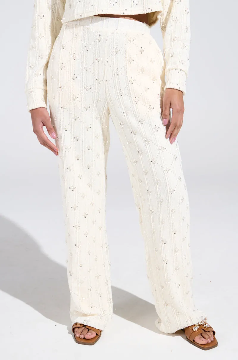SHINE BRIGHT PEARL WIDE LEG PANT sold by AKIRA product image thumbnail 2