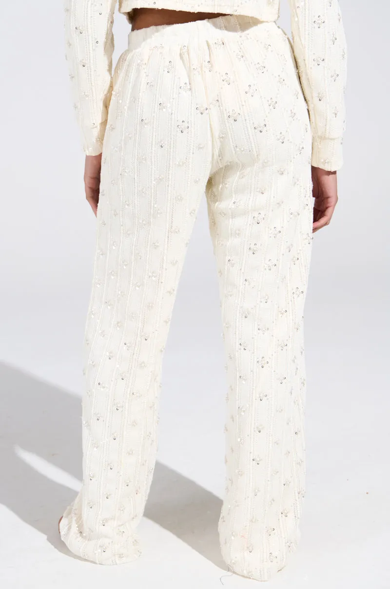 SHINE BRIGHT PEARL WIDE LEG PANT sold by AKIRA product image thumbnail 4