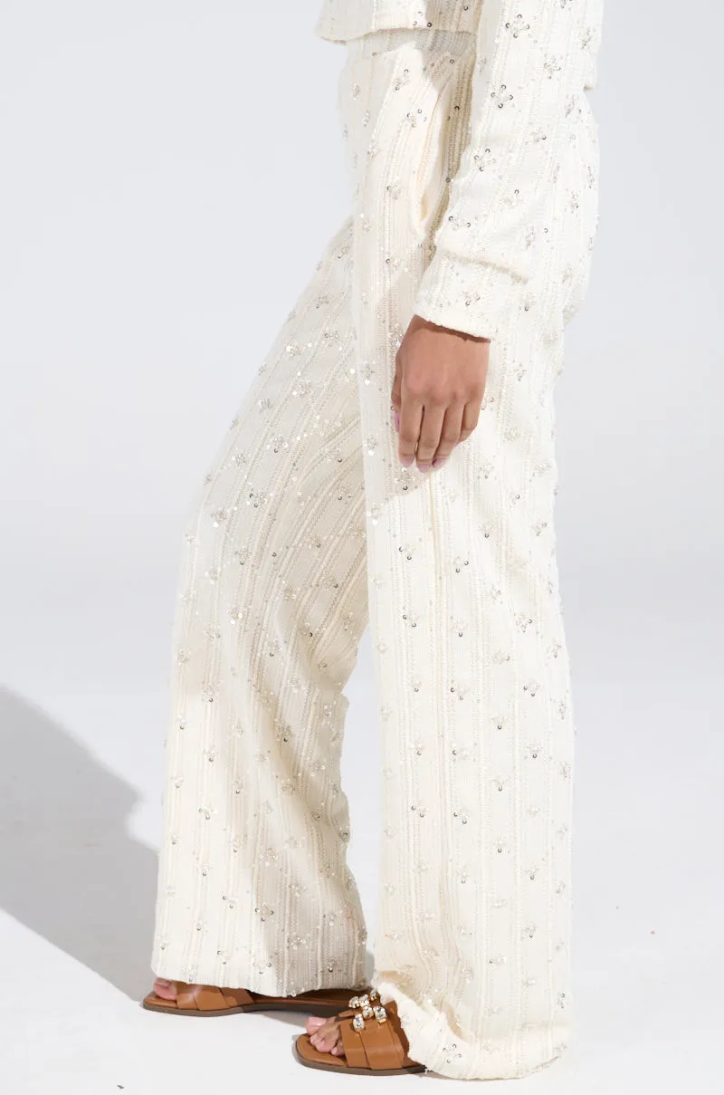 SHINE BRIGHT PEARL WIDE LEG PANT sold by AKIRA product image thumbnail 3