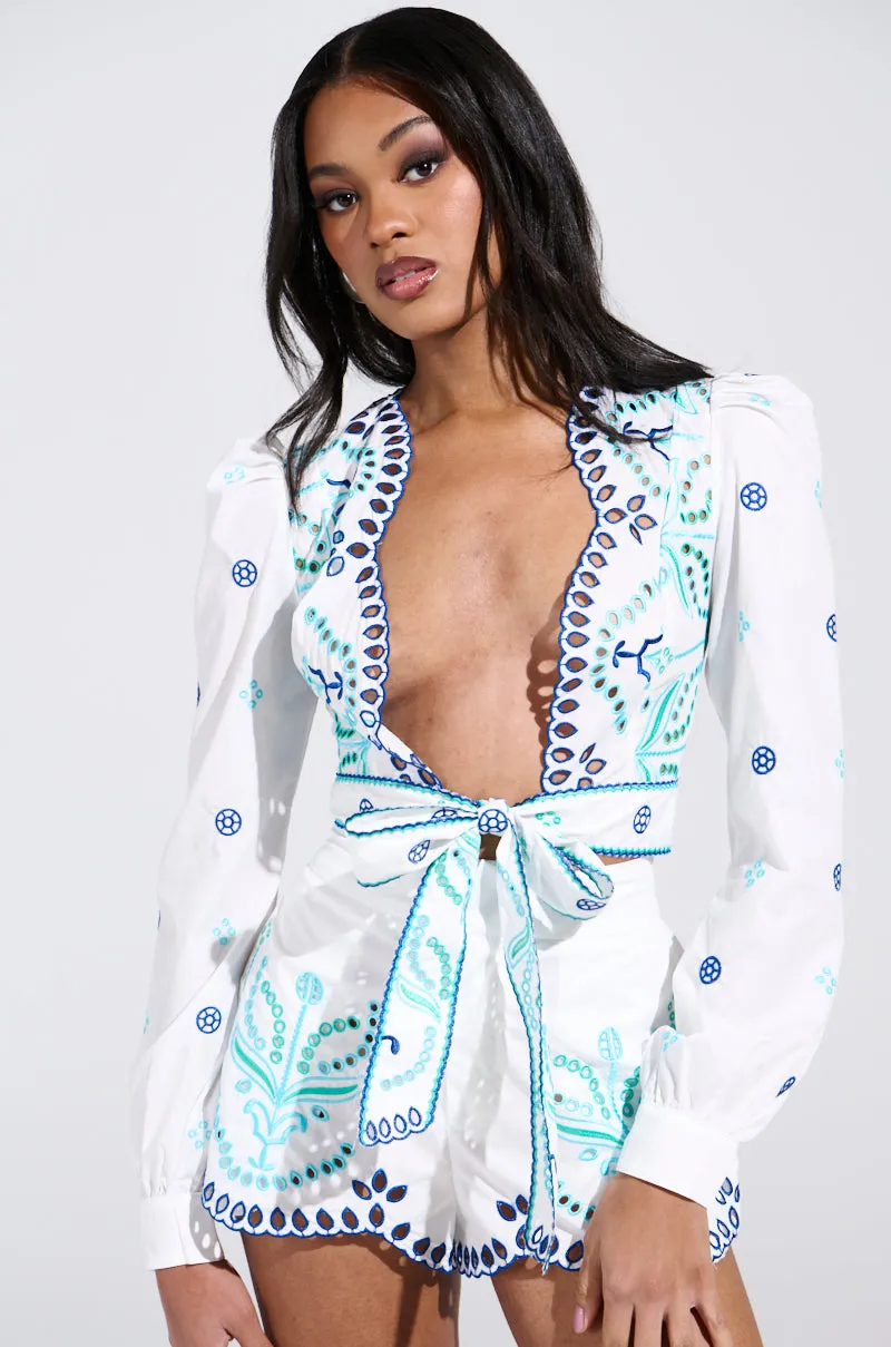 SUNSHINE GIRL TIE FRONT TOP sold by AKIRA product image thumbnail 2