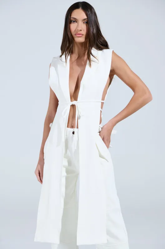 HONEY HONEY TIE VEST sold by AKIRA