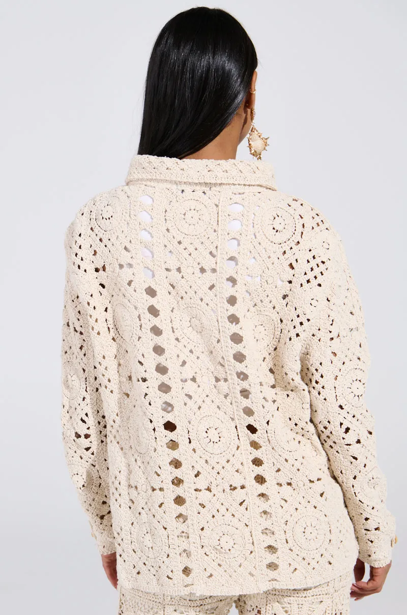 CROCHET KNIT BUTTON UP sold by AKIRA product image thumbnail 5