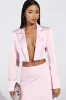 SOFIA CROPPED SATIN BLAZER sold by AKIRA