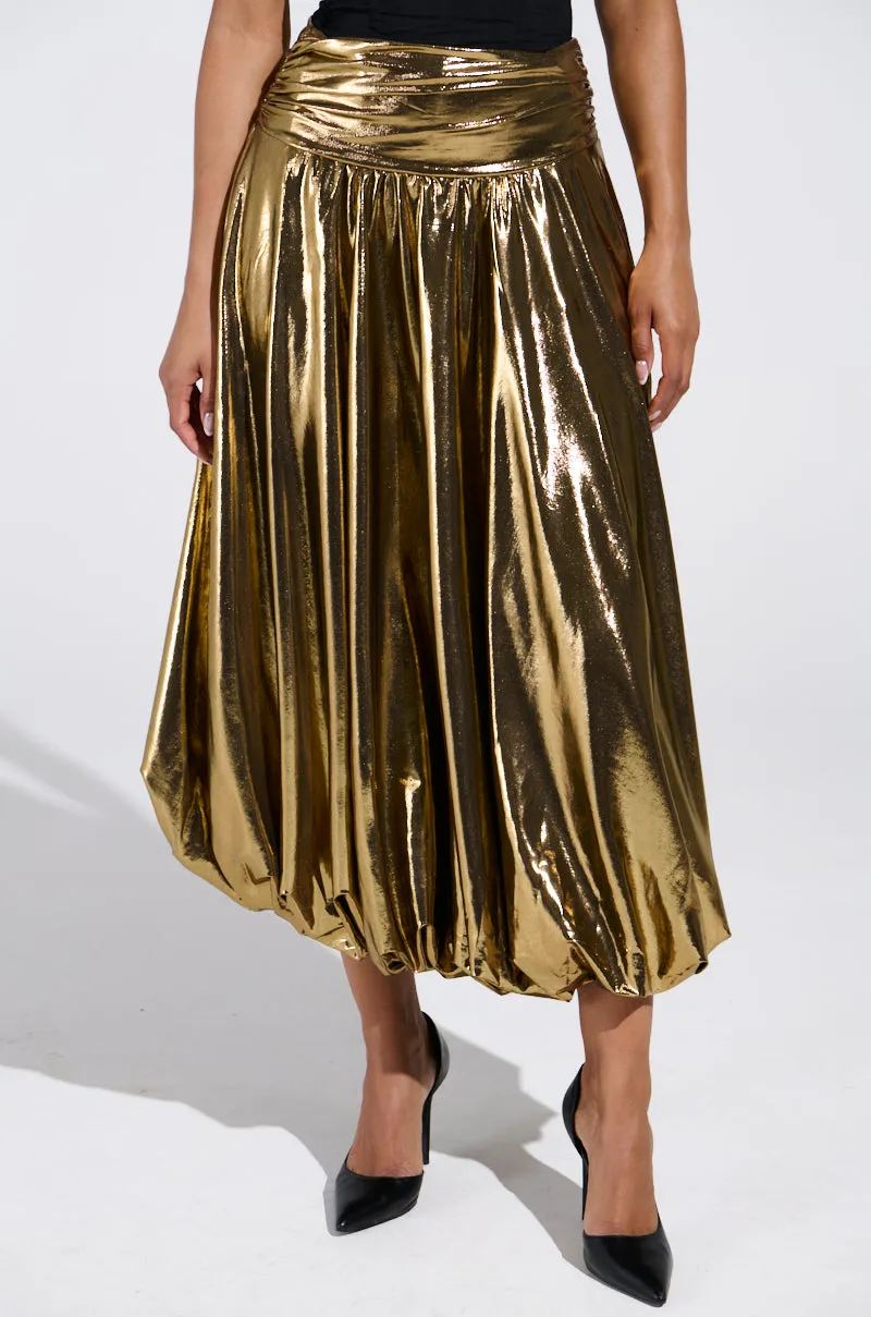 MONEY MAKER METALLIC MIDI SKIRT sold by AKIRA product image thumbnail 2