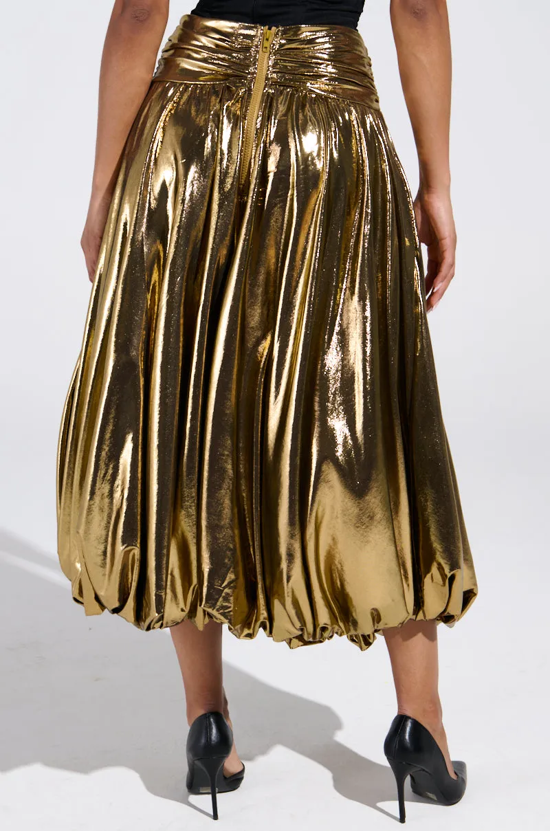 MONEY MAKER METALLIC MIDI SKIRT sold by AKIRA product image thumbnail 4