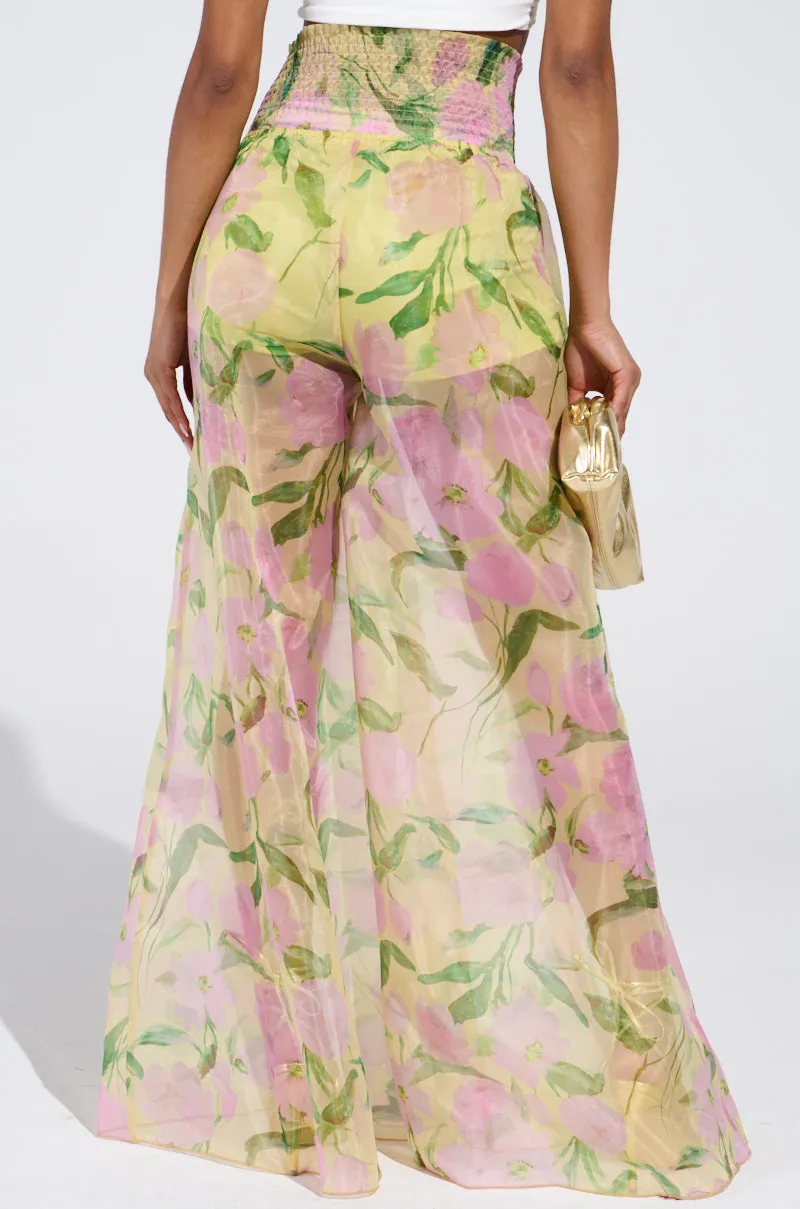 FLOWER POWER WIDE LEG PALAZZO PANT sold by AKIRA product image thumbnail 4