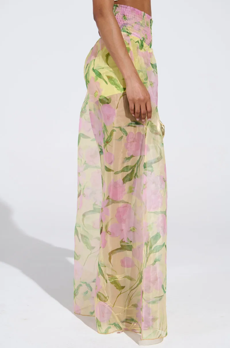FLOWER POWER WIDE LEG PALAZZO PANT sold by AKIRA product image thumbnail 3