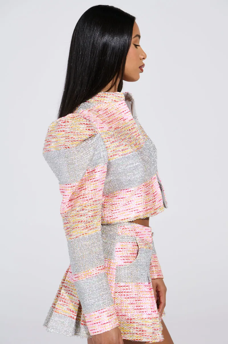 HOLD ON TIGHT TWEED BLAZER sold by AKIRA product image thumbnail 3