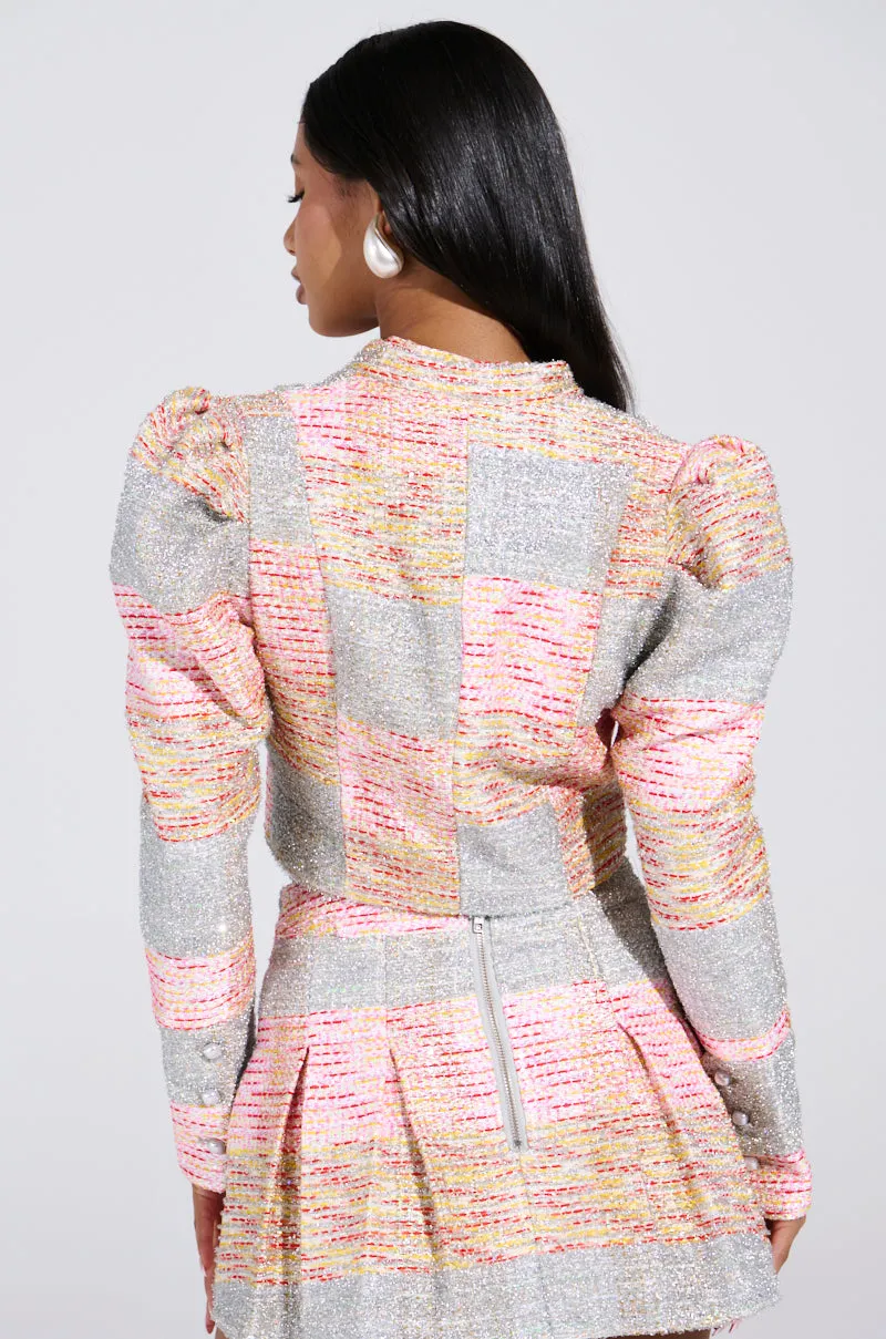 HOLD ON TIGHT TWEED BLAZER sold by AKIRA product image thumbnail 4