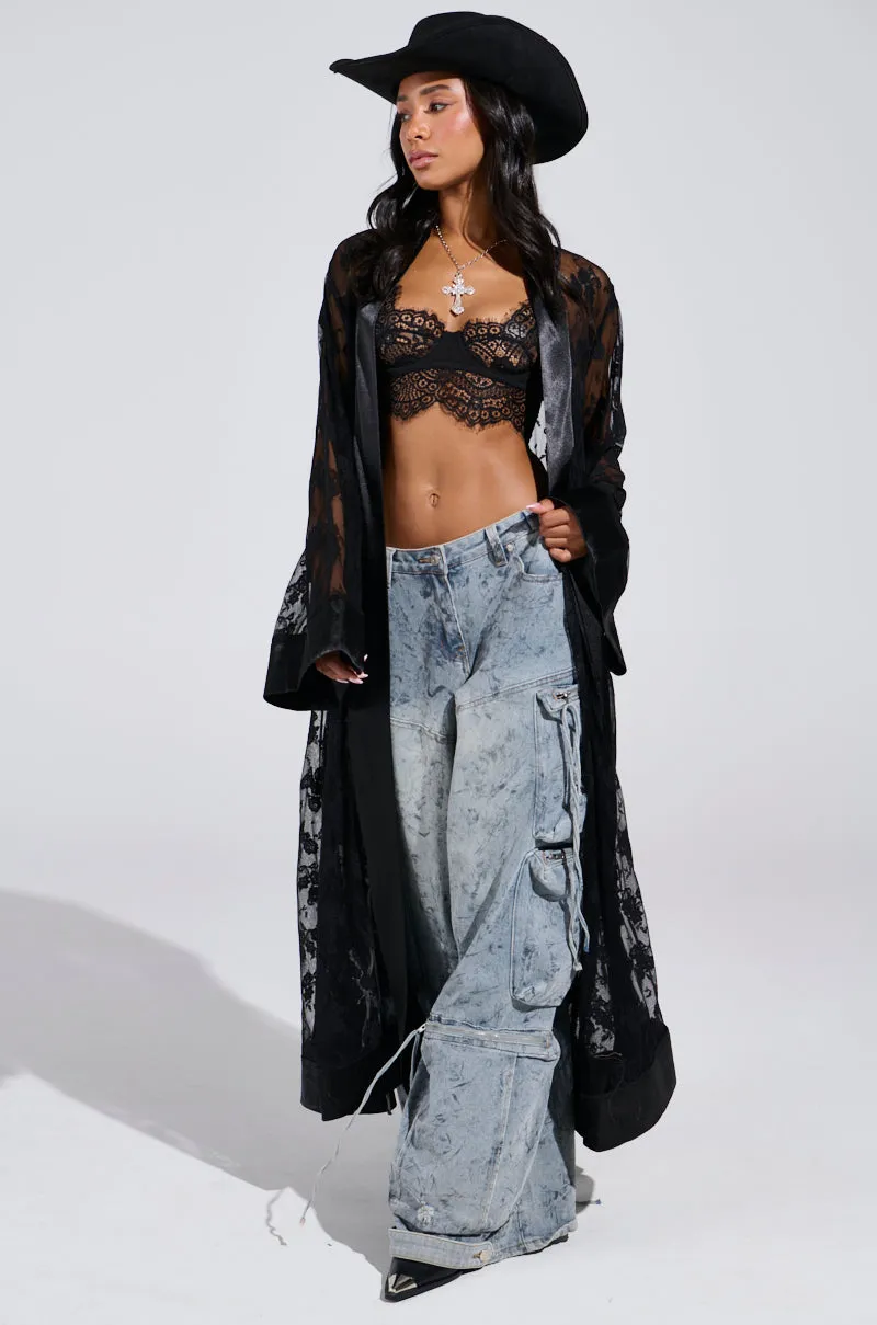 BORA BORA LACE DUSTER IN BLACK sold by AKIRA product image thumbnail 4