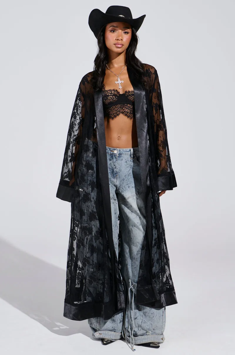 BORA BORA LACE DUSTER IN BLACK sold by AKIRA product image thumbnail 5