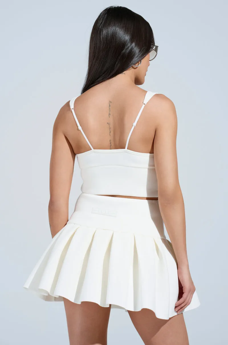 PAXTON SUPERLUXE SLEEVELESS LONGLINE BRALETTE IN WHITE sold by AKIRA product image thumbnail 4