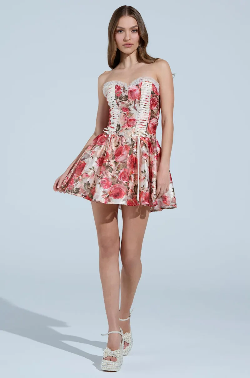 KEEP DREAMIN FLORAL MINI DRESS sold by AKIRA product image thumbnail 5