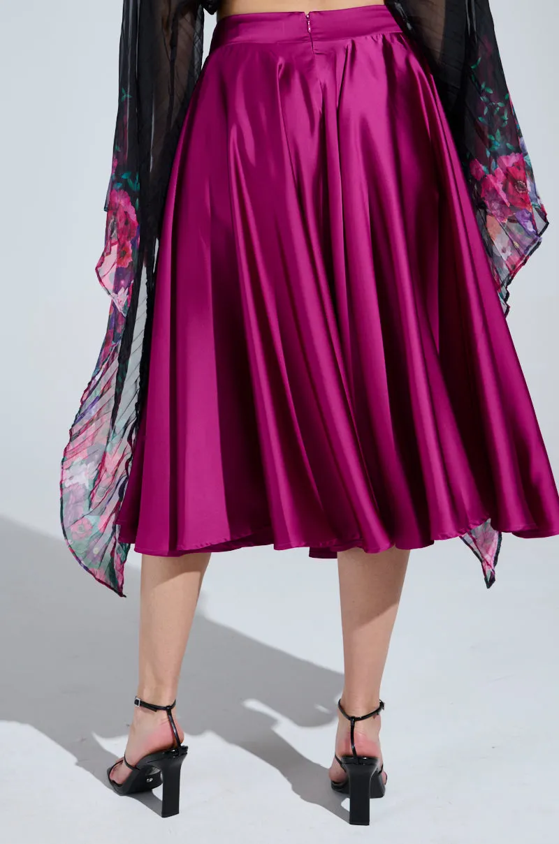 SPIN ME AROUND MIDI SKIRT sold by AKIRA product image thumbnail 5