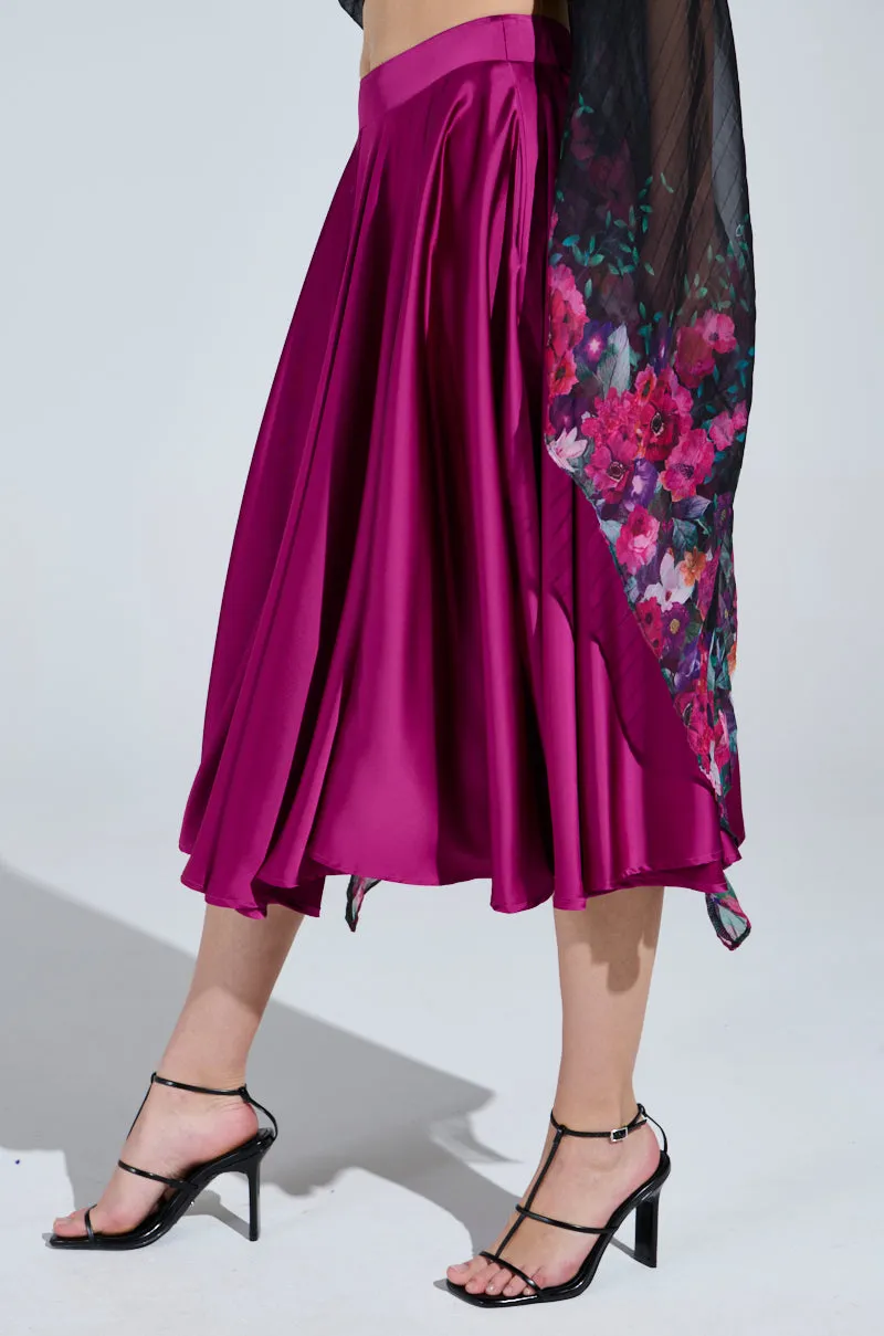 SPIN ME AROUND MIDI SKIRT sold by AKIRA product image thumbnail 4