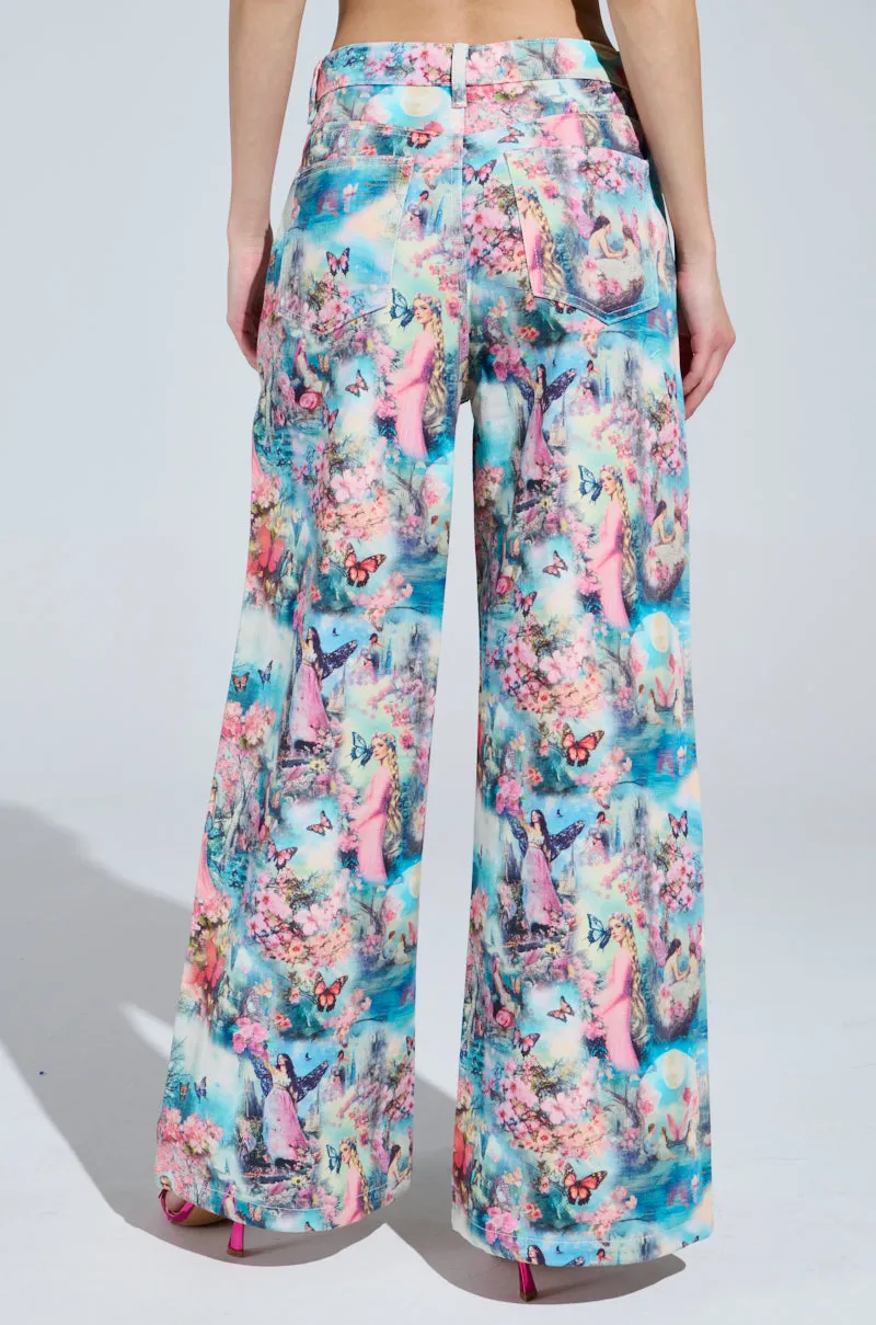 FEMALE FANTASY PRINTED DENIM PANTS sold by AKIRA product image thumbnail 5