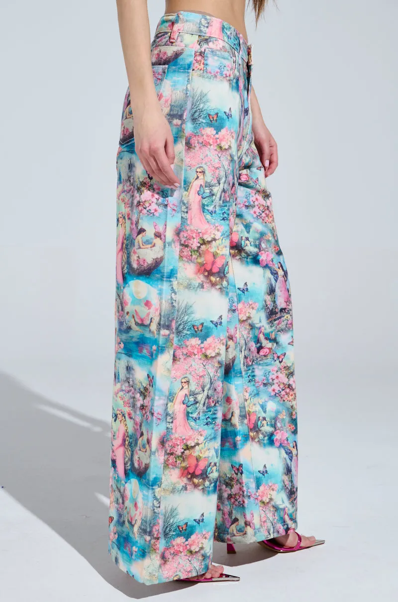 FEMALE FANTASY PRINTED DENIM PANTS sold by AKIRA product image thumbnail 4