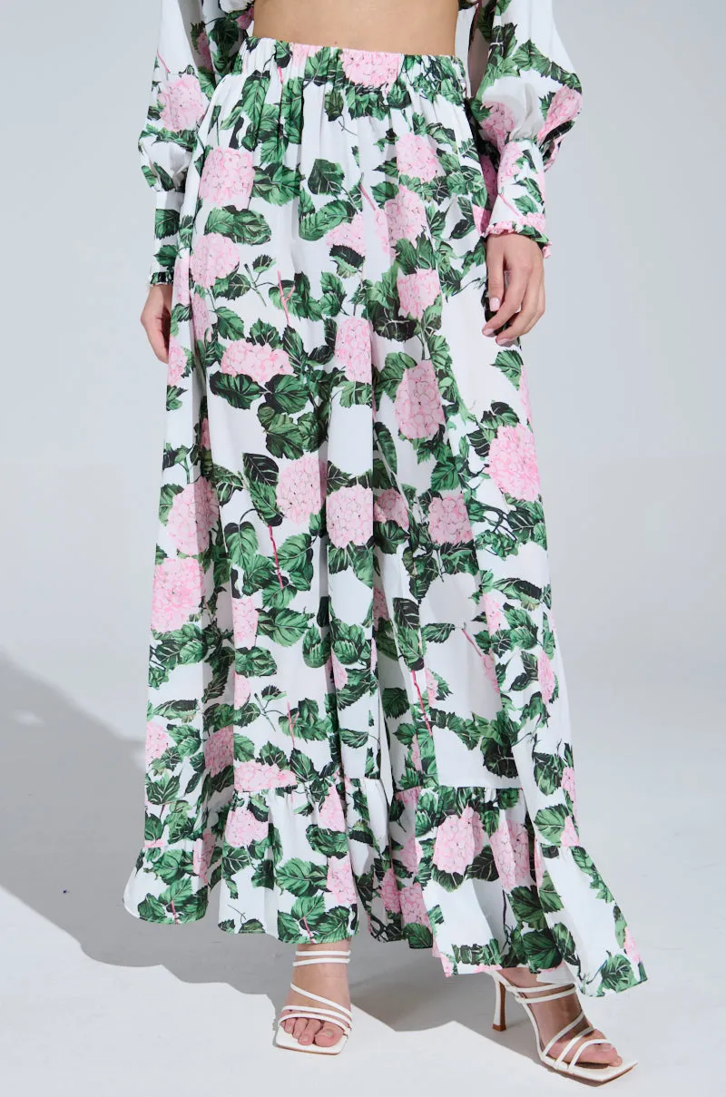 DIANE FLORAL WIDE LEG RUFFLE PANT sold by AKIRA product image thumbnail 2