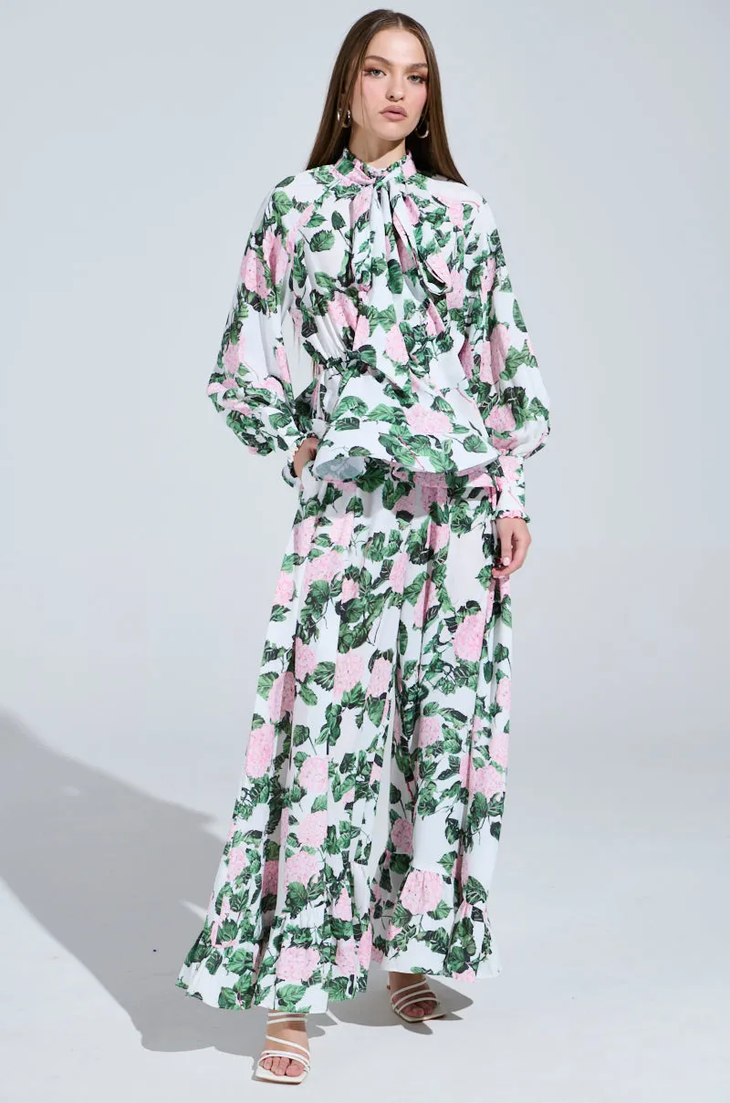 DIANE FLORAL WIDE LEG RUFFLE PANT sold by AKIRA product image thumbnail 5