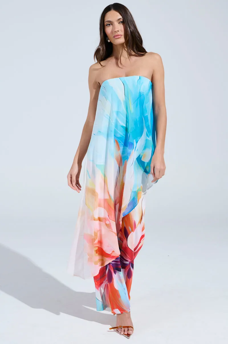 ON A BEACH SOMEWHERE PRINTED JUMPSUIT sold by AKIRA product image thumbnail 4