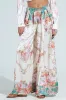 FLORAL GARDEN SATIN PALAZZO PANT sold by AKIRA