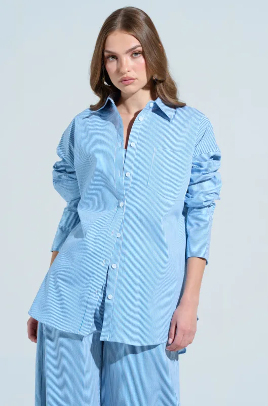 DAY AND NIGHT BUTTON UP sold by AKIRA