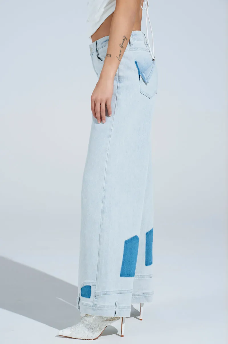CHANGE OF PERSPECTIVE WIDE LEG DENIM PANTS sold by AKIRA product image thumbnail 3