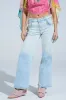 COME HANG WITH ME WIDE LEG DENIM PANT WITH TIES sold by AKIRA