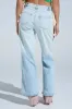 COME HANG WITH ME WIDE LEG DENIM PANT WITH TIES sold by AKIRA