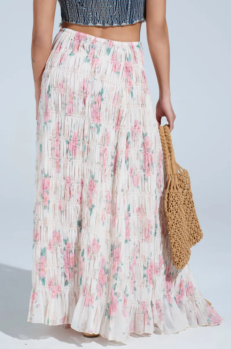 RUBY FLORAL MAXI SKIRT sold by AKIRA product image thumbnail 5