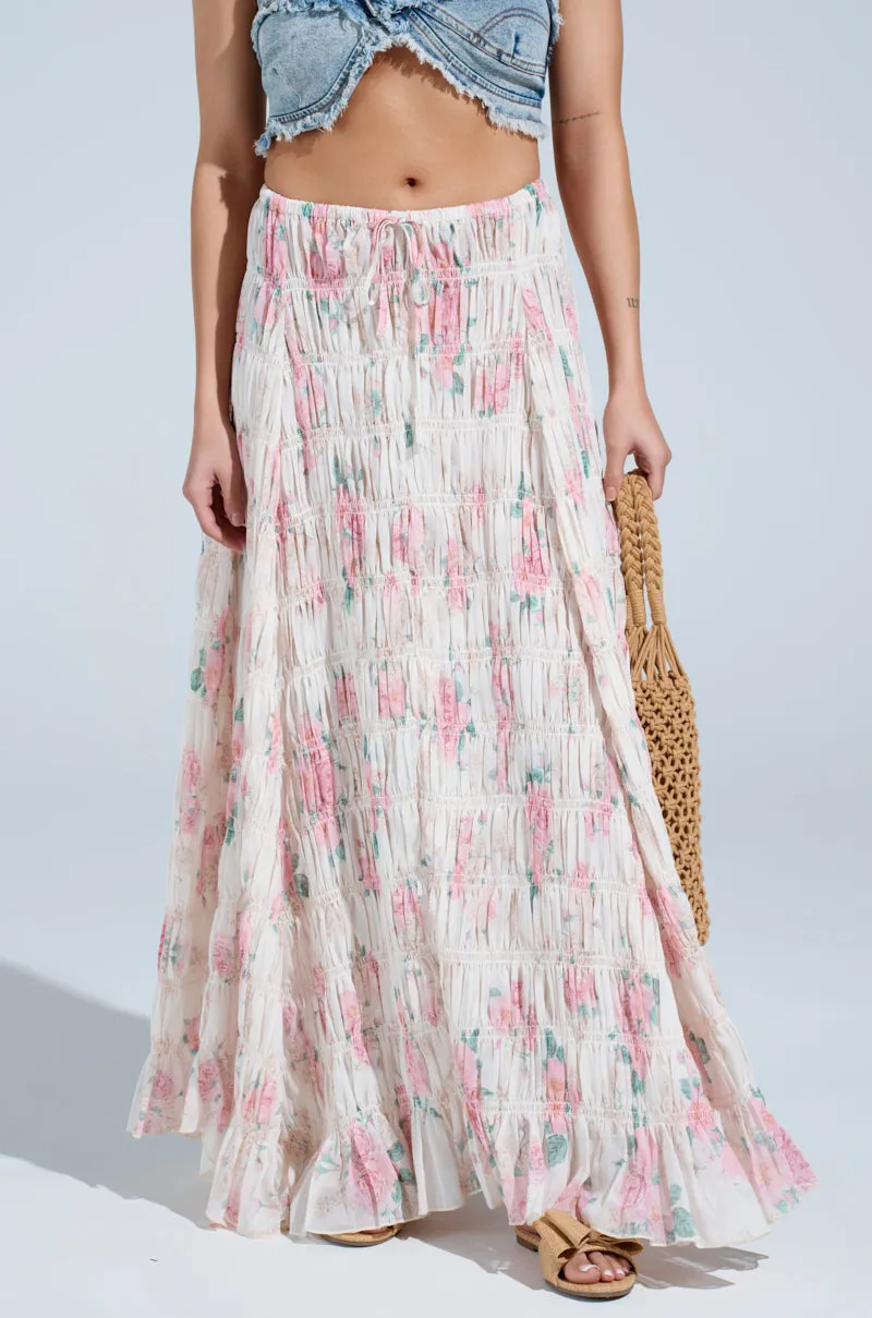 RUBY FLORAL MAXI SKIRT sold by AKIRA product image thumbnail 3