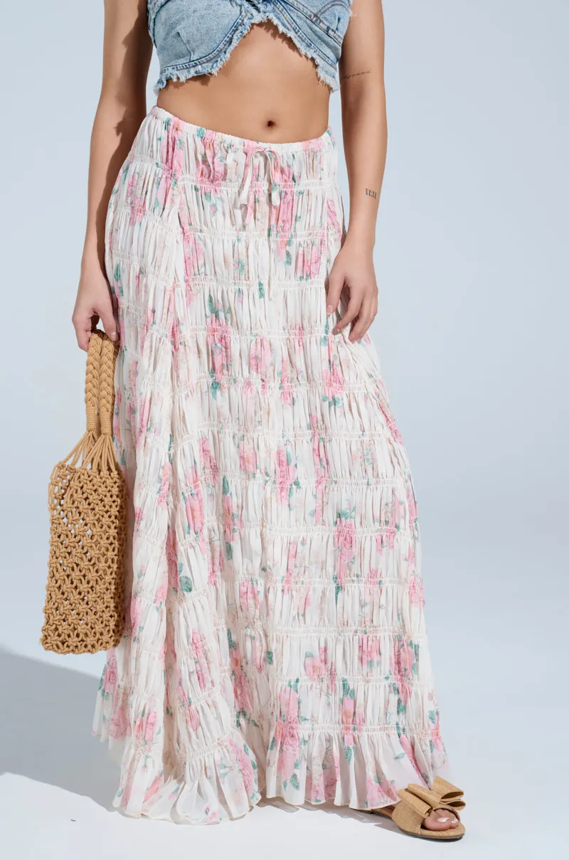 RUBY FLORAL MAXI SKIRT sold by AKIRA product image thumbnail 2