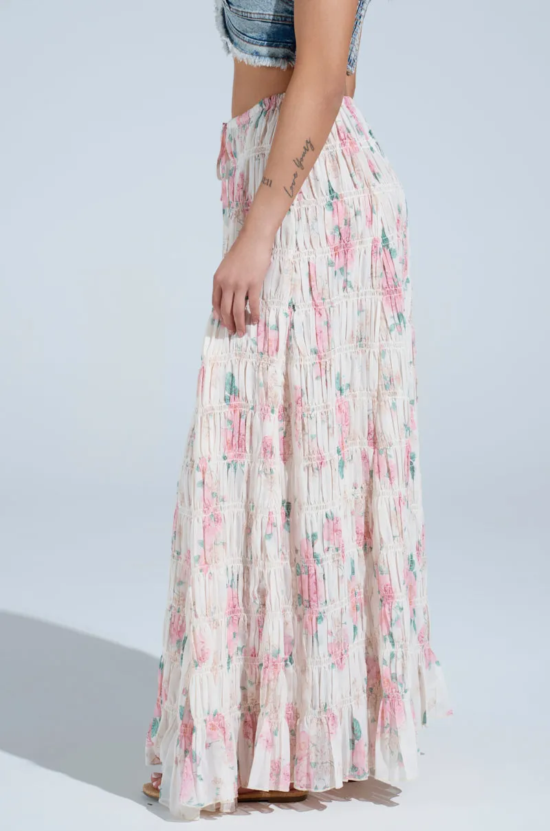 RUBY FLORAL MAXI SKIRT sold by AKIRA product image thumbnail 4