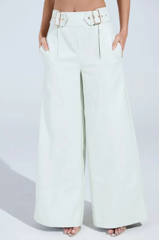 AMY TROUSER IN IVORY sold by AKIRA